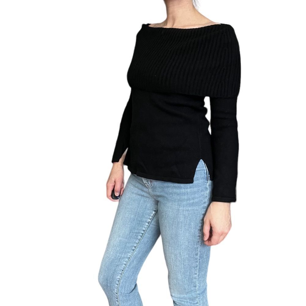 UGG Black Wool Blend Turtleneck Sweater Size XS Soft Cozy Knit Pullover - Picture 7 of 11